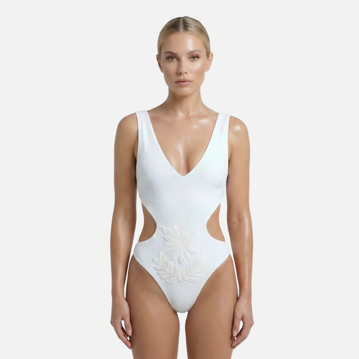 EMBROIDERY SWIM ONE PIECE