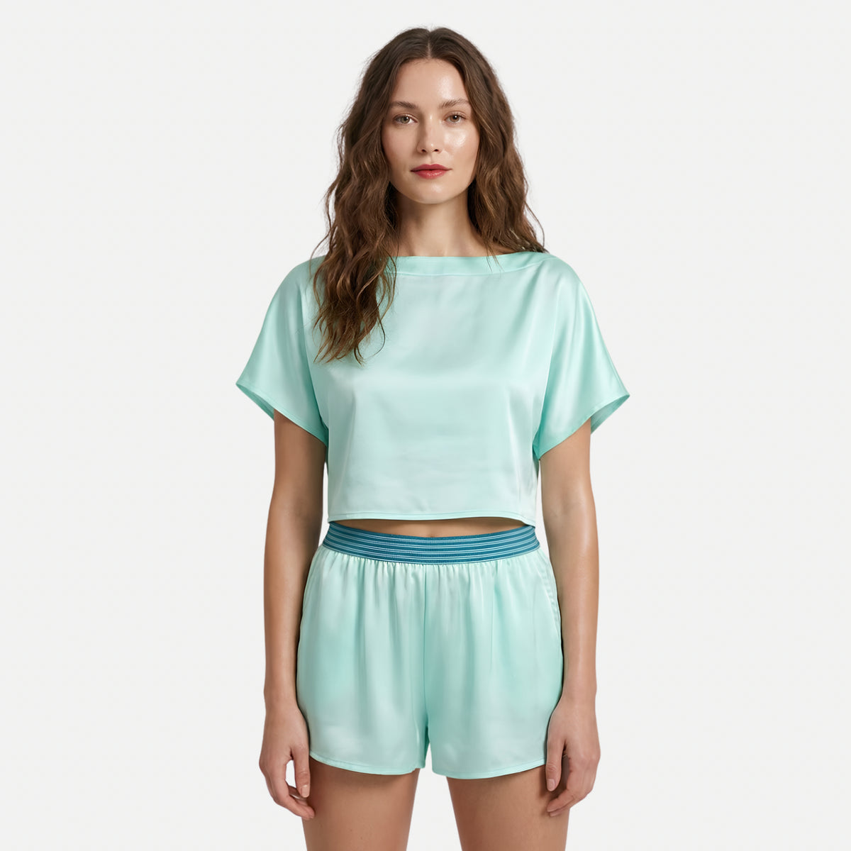 ENSEMBLE SILK SHORTS & SHIRT | POOL CLOSET
