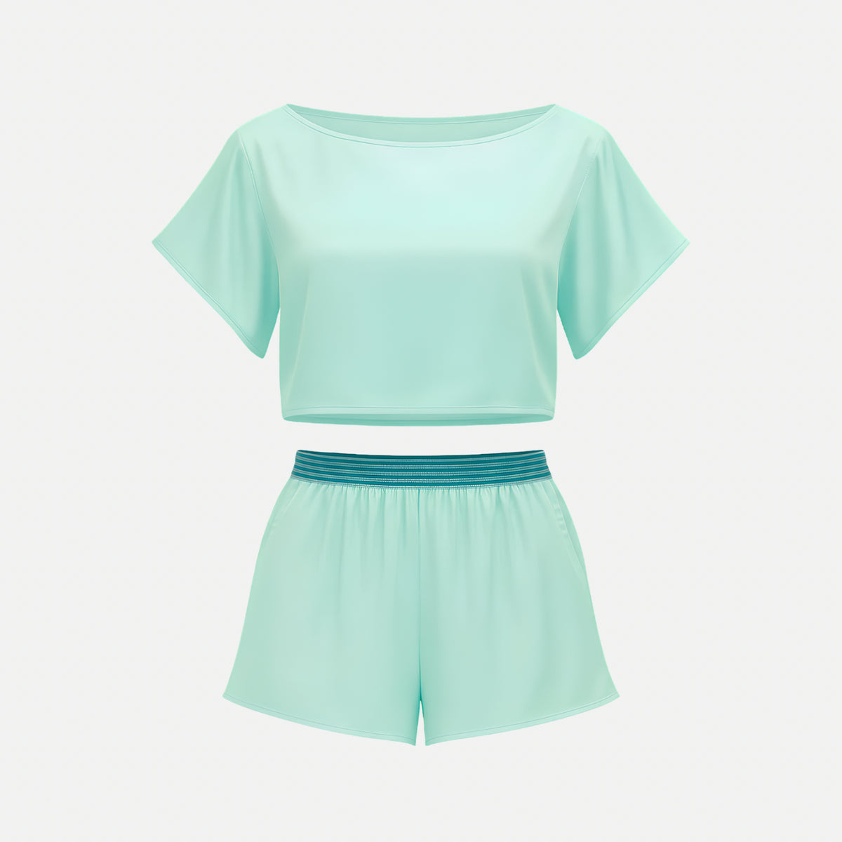 ENSEMBLE SILK SHORTS & SHIRT | POOL CLOSET